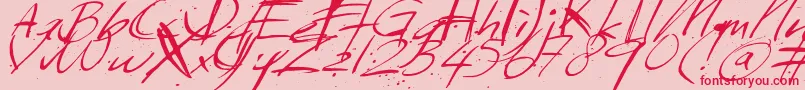 Sundaymonday Font – Red Fonts on Pink Background