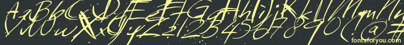 Sundaymonday Font – Yellow Fonts on Black Background