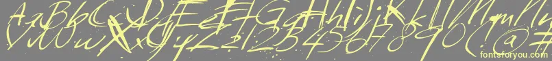 Sundaymonday Font – Yellow Fonts on Gray Background