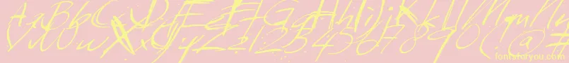 Sundaymonday Font – Yellow Fonts on Pink Background