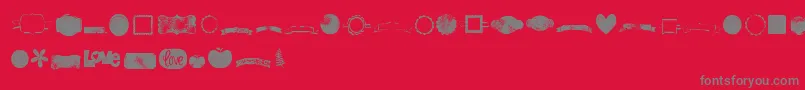 Kgflavorandframesseven Font – Gray Fonts on Red Background