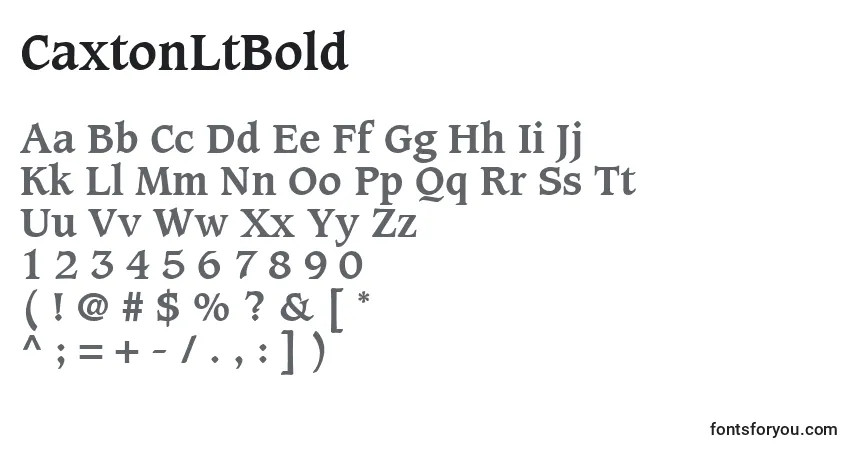 Шрифт CaxtonLtBold – алфавит, цифры, специальные символы