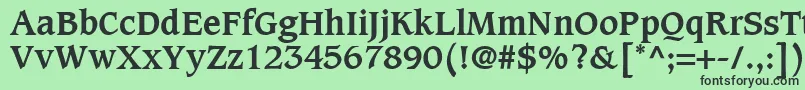 CaxtonLtBold Font – Black Fonts on Green Background