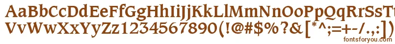 Шрифт CaxtonLtBold – коричневые шрифты на белом фоне