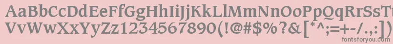 フォントCaxtonLtBold – ピンクの背景に灰色の文字