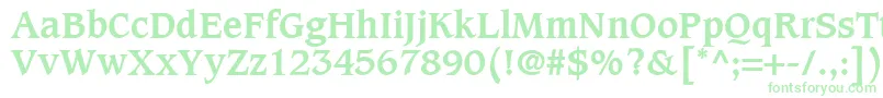 CaxtonLtBold-Schriftart – Grüne Schriften auf weißem Hintergrund