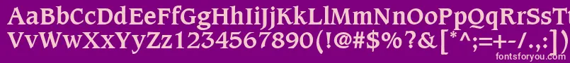 CaxtonLtBold-fontti – vaaleanpunaiset fontit violetilla taustalla