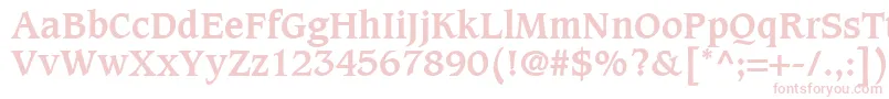 CaxtonLtBold-Schriftart – Rosa Schriften auf weißem Hintergrund
