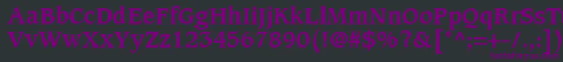 CaxtonLtBold-fontti – violetit fontit mustalla taustalla