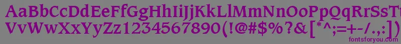 Шрифт CaxtonLtBold – фиолетовые шрифты на сером фоне