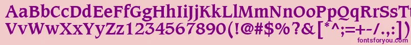 CaxtonLtBold Font – Purple Fonts on Pink Background