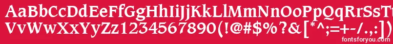フォントCaxtonLtBold – 赤い背景に白い文字