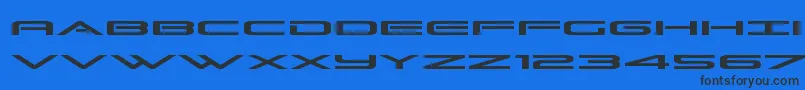 Grandsportexpand Font – Black Fonts on Blue Background