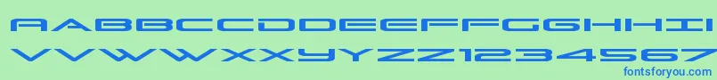 フォントGrandsportexpand – 青い文字は緑の背景です。