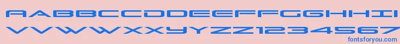 フォントGrandsportexpand – ピンクの背景に青い文字