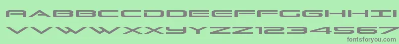 フォントGrandsportexpand – 緑の背景に灰色の文字