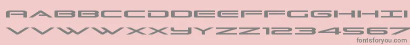 フォントGrandsportexpand – ピンクの背景に灰色の文字