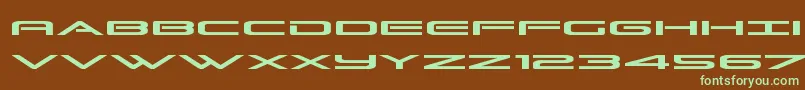 Grandsportexpand Font – Green Fonts on Brown Background