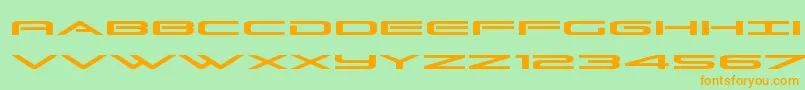 Grandsportexpand Font – Orange Fonts on Green Background