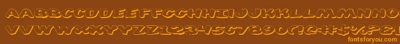 Diegocon3D Font – Orange Fonts on Brown Background