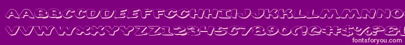 Diegocon3D Font – Pink Fonts on Purple Background