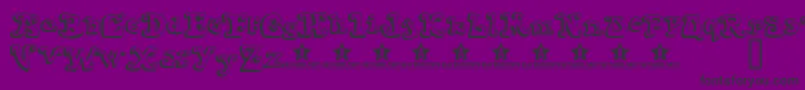 フォントGoiabada – 紫の背景に黒い文字