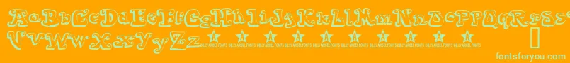 Goiabada Font – Green Fonts on Orange Background