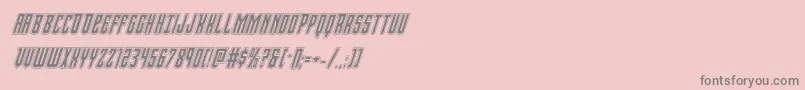 Viceroyacadital-fontti – harmaat kirjasimet vaaleanpunaisella taustalla
