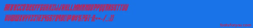 Viceroyacadital Font – Red Fonts on Blue Background