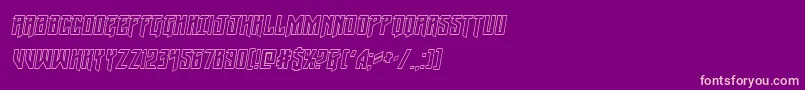 Wintersolsticeoutital Font – Pink Fonts on Purple Background