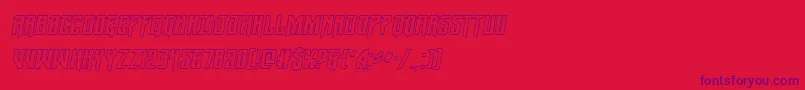 Wintersolsticeoutital Font – Purple Fonts on Red Background