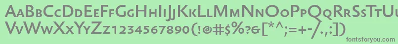 フォントSebastianlightscBold – 緑の背景に灰色の文字