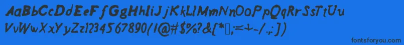 Regi Font – Black Fonts on Blue Background