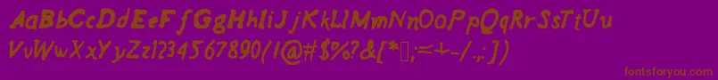 Regi Font – Brown Fonts on Purple Background