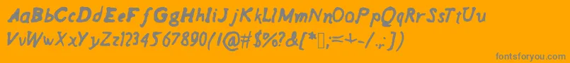 More about Regi Font Regi Font – Gray Fonts on Orange Background