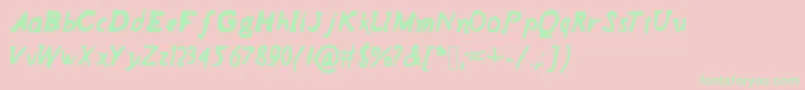 Regi Font – Green Fonts on Pink Background