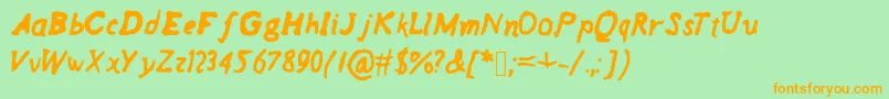 Regi Font – Orange Fonts on Green Background