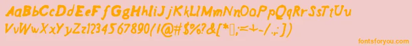 Regi Font – Orange Fonts on Pink Background