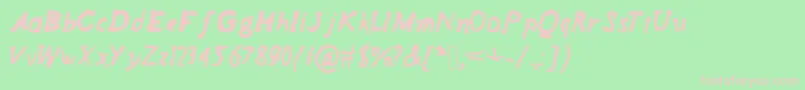 More about Regi Font Regi Font – Pink Fonts on Green Background