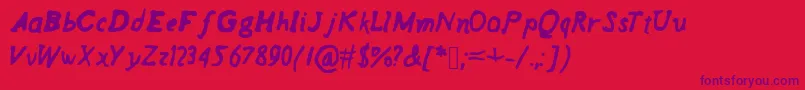 Regi Font – Purple Fonts on Red Background