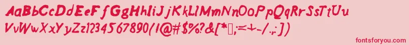 Regi Font – Red Fonts on Pink Background