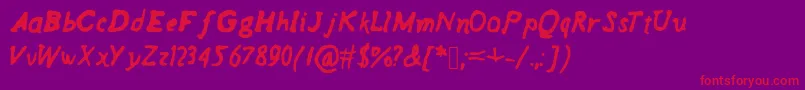 Regi Font – Red Fonts on Purple Background