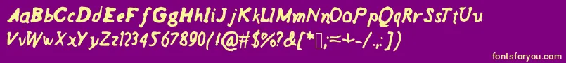 Regi Font – Yellow Fonts on Purple Background