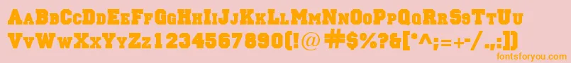 LettermanSolid Font – Orange Fonts on Pink Background