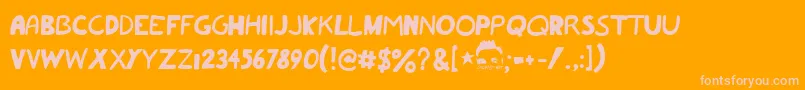 Armfight Font – Pink Fonts on Orange Background