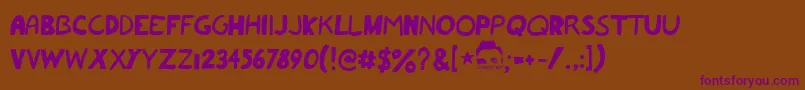 Шрифт Armfight – фиолетовые шрифты на коричневом фоне