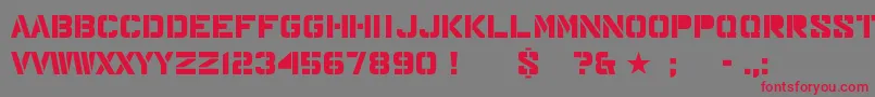 MajorSnafu-Schriftart – Rote Schriften auf grauem Hintergrund