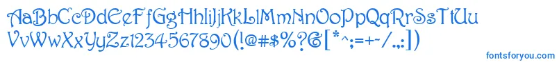 Harbinger Font – Blue Fonts on White Background