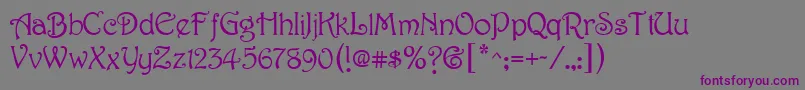 Harbinger Font – Purple Fonts on Gray Background