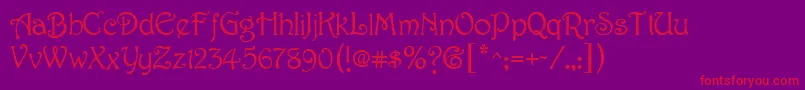 Harbinger Font – Red Fonts on Purple Background